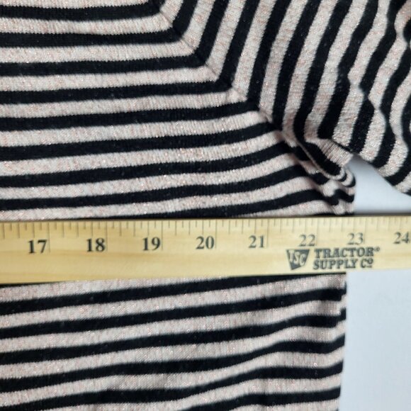 Lane Bryant Cardigan Sweater Women's Plus SZ 18/20 Black Gold Striped Metallic - Picture 7 of 8